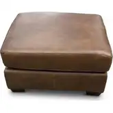 8850 Ottoman in Poncho Cashew Brown Top Grain Leather